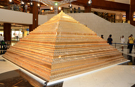 Largest cardboard box pyramid built in Kuwait