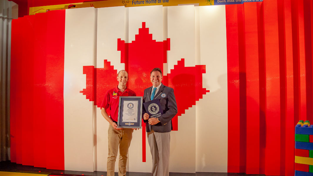 Legoland attraction constructs enormous Lego flag with more 240,000 bricks to celebrate Canada Day