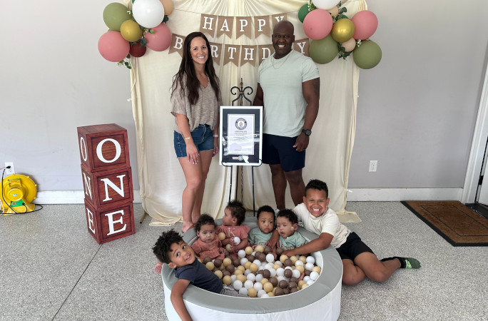 Full family with their GWR certificate