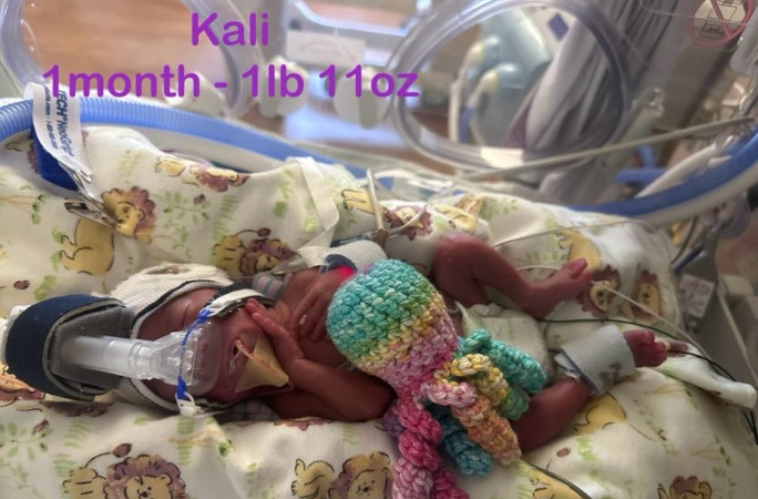 Kali at one month old