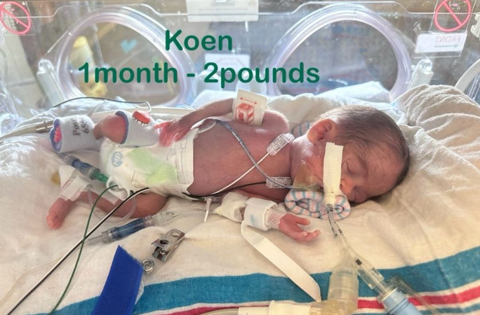 Koen at one month old