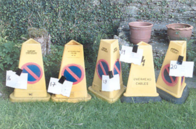 some of David's traffic cones