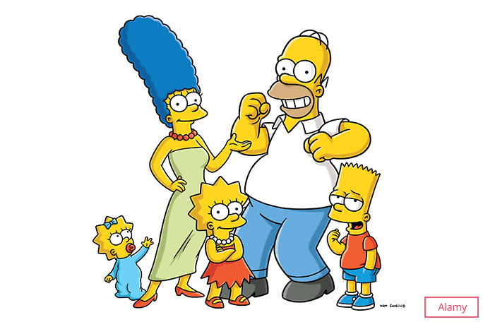 The modern day simpsons family