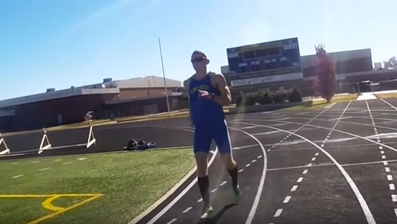Backwards Day: Video - Watch US college coach complete fastest mile running backwards
