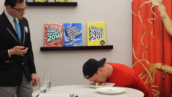 Video: Watch Furious Pete attempt food eating challenges at Guinness World Records New York HQ
