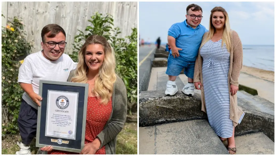 Uk Couple Break Greatest Height Difference Record With Almost 2ft Between Them Guinness World