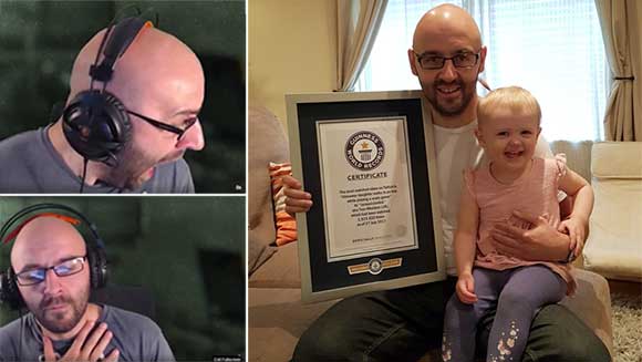 Twitch horror gamer breaks world record for most viewed clip after daughter startles him