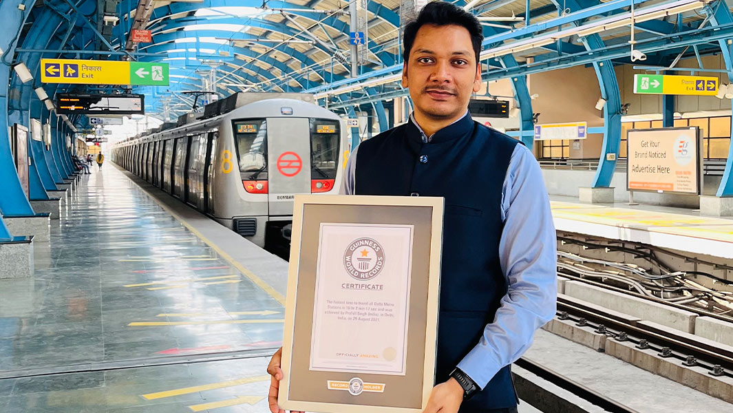Revenue inspector visits every Delhi Metro station in record time