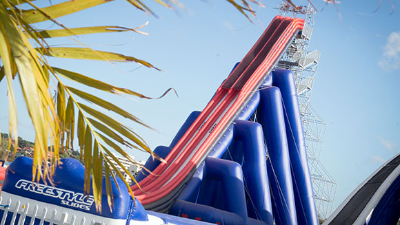 Enormous inflatable drop water slide in Australia is named tallest in the world