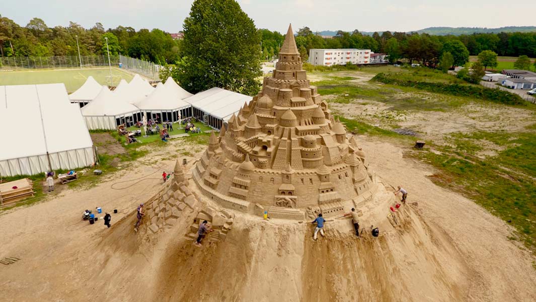 World’s tallest sandcastle finally achieved after two years of trying