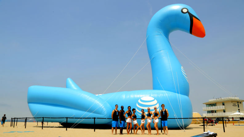 AT&T and iHeartRadio make a big splash with the largest inflatable pool toy