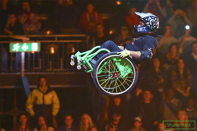 Aaron is now a member of travelling stunt troupe Nitro Circus