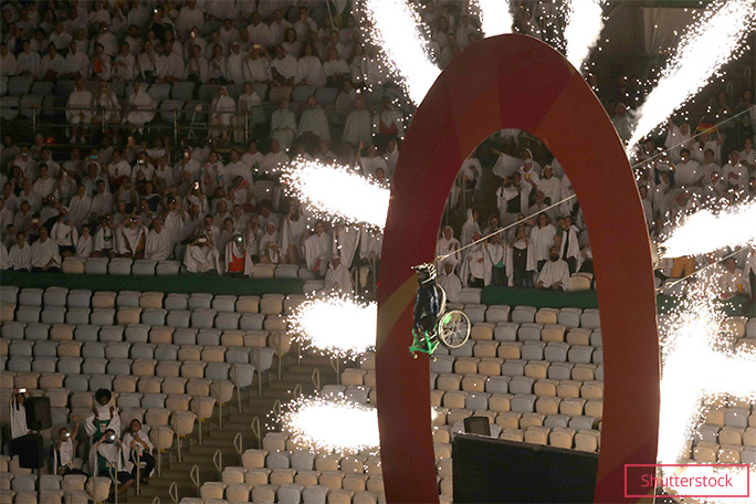 Aaron was invited to show off his skills at the opening ceremony of the 2016 Paralympic Games in Brazil