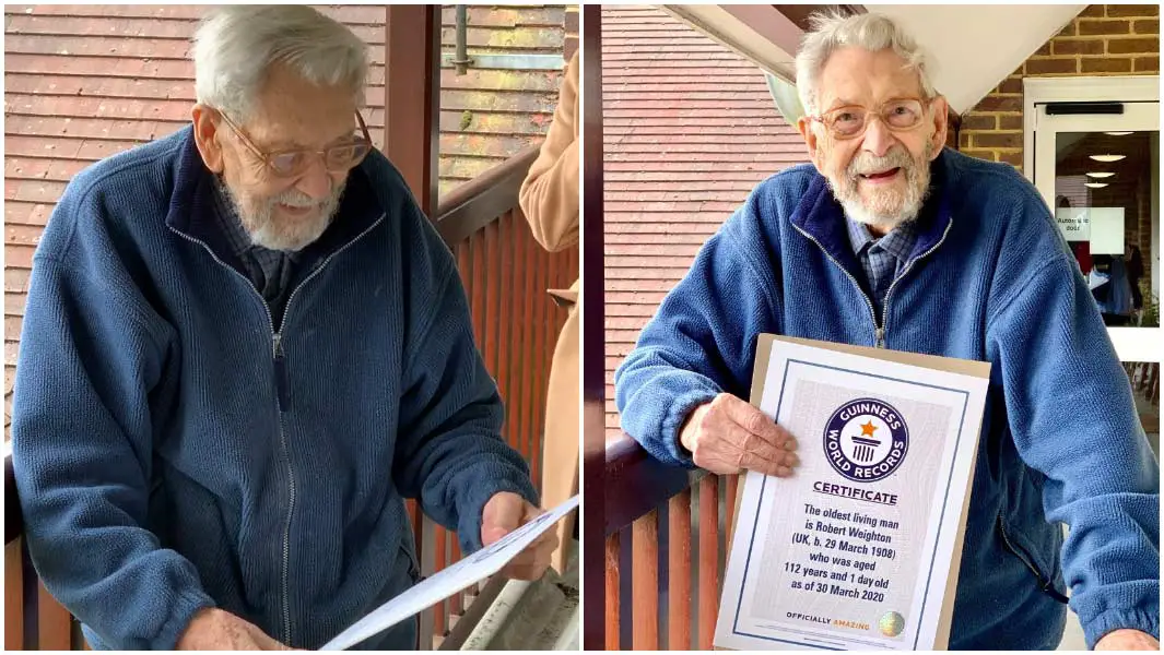 World S Oldest Man Bob Weighton Dies Aged 112 Guinness World Records