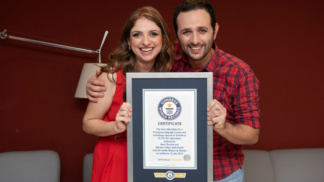 Creators of YouTube channel Manual Do Mundo celebrate 10th anniversary with first Guinness World Records title