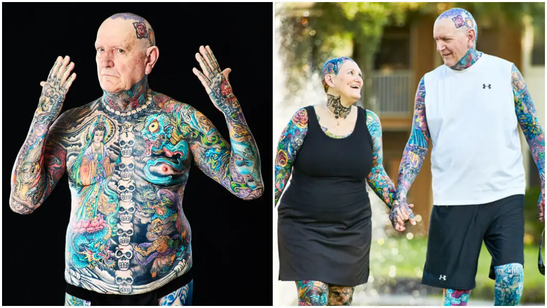 Worlds most tattooed senior man Chuck Helmke dies at age 81  Guinness  World Records
