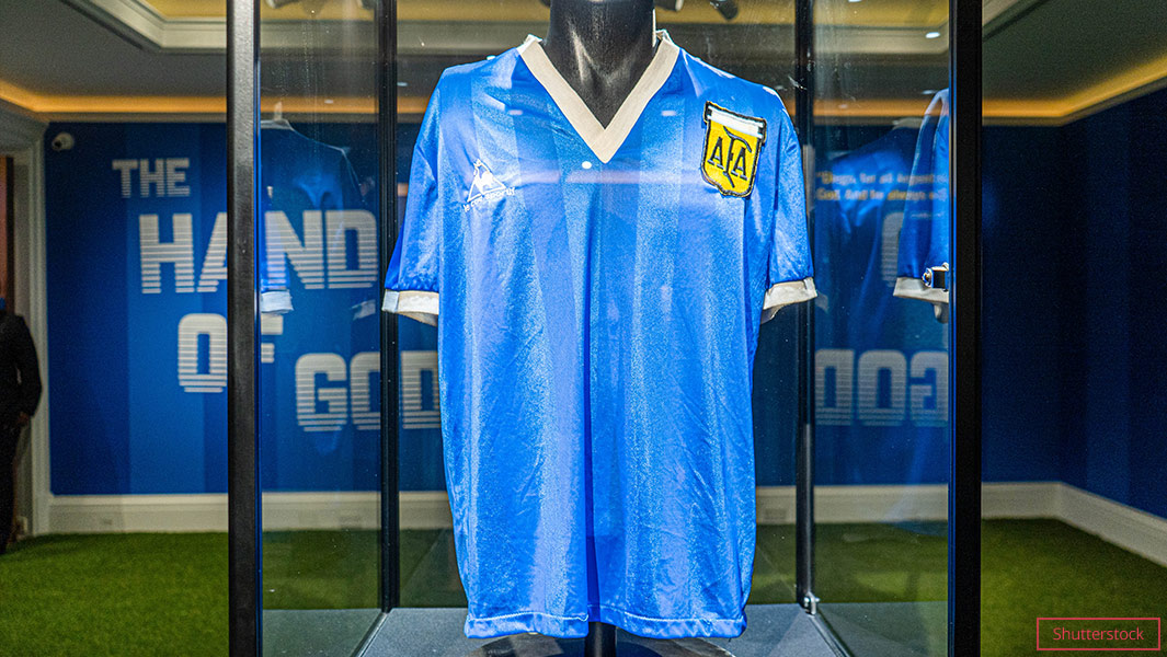 Diego Maradona's 'Hand of God' shirt breaks two records at auction