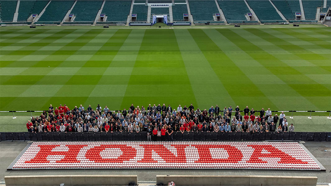 2,030 rugby balls used to create largest mosaic logo