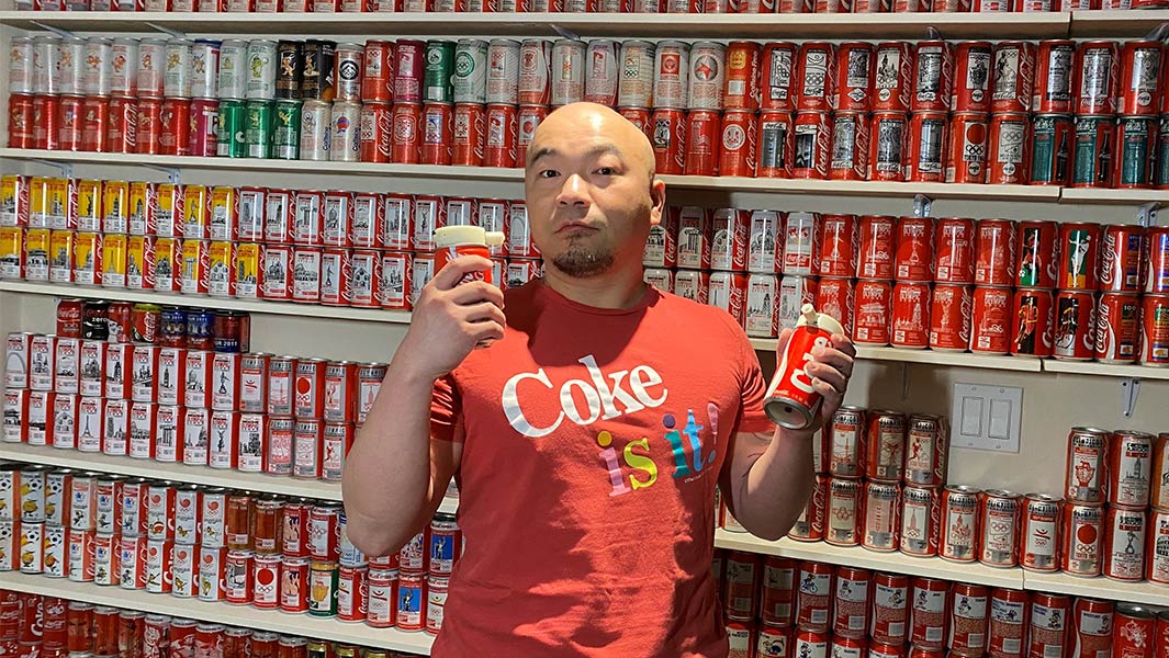 Coca-Cola® fanatic owns world's largest soda can collection