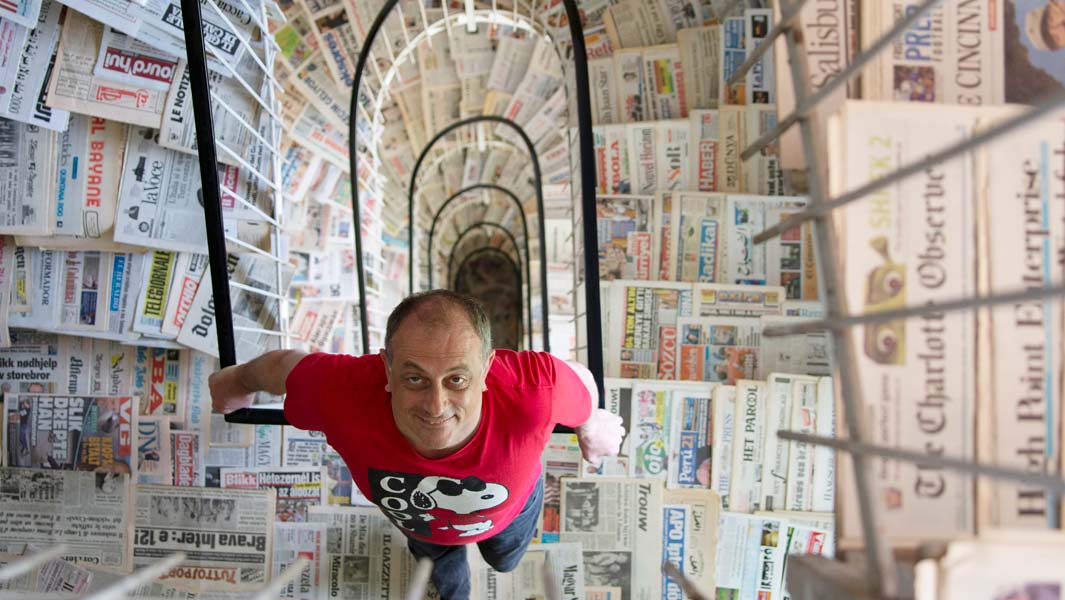 Meet the man with the largest collection of newspaper titles in the world