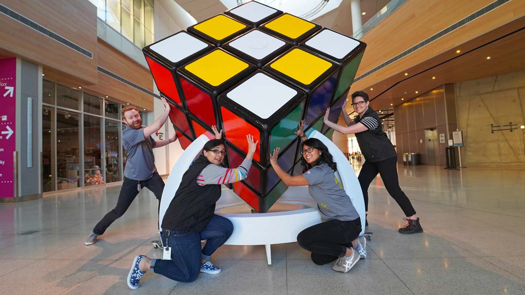 Science museum visitors invited to solve the world’s largest Rubik’s Cube
