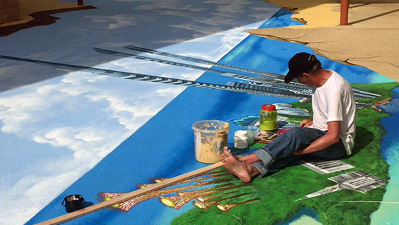 Singapore celebrates anniversary of its independence by creating epic anamorphic pavement art