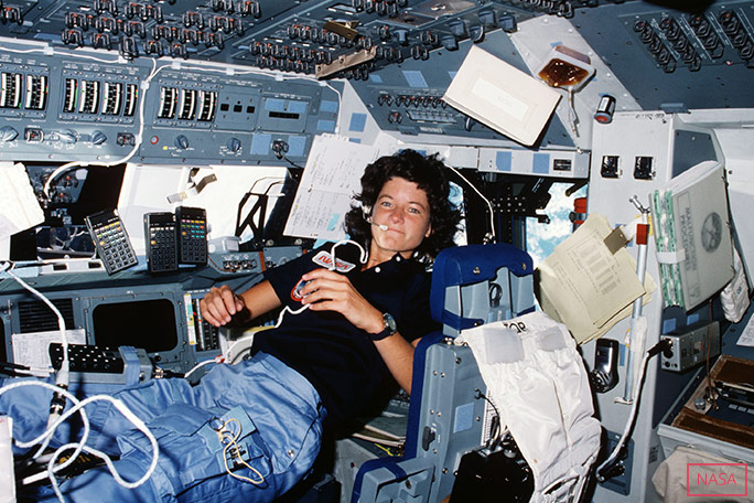 Sally Ride became the first American woman in space on 18 Jun 1983