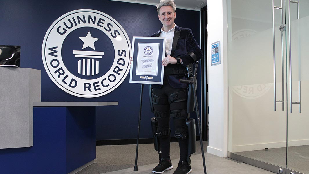 Meet the disabled man who got a robotic walking device then completed a marathon