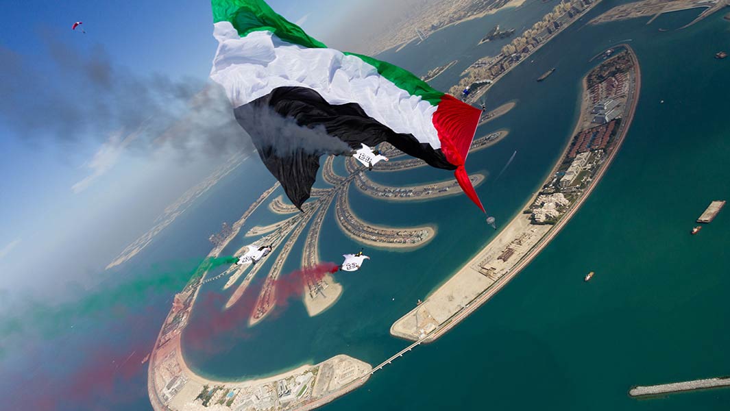 Football pitch-size flag flown during skydive sets new record