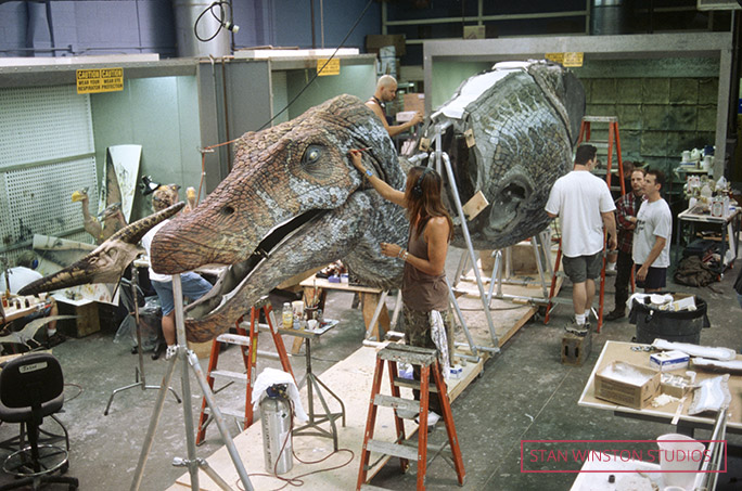 Spinosaurus being painted