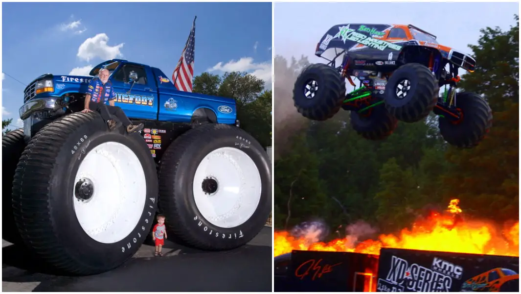 13 Awesome Monster Truck Records Historic Firsts To Epic Stunts Guinness World Records