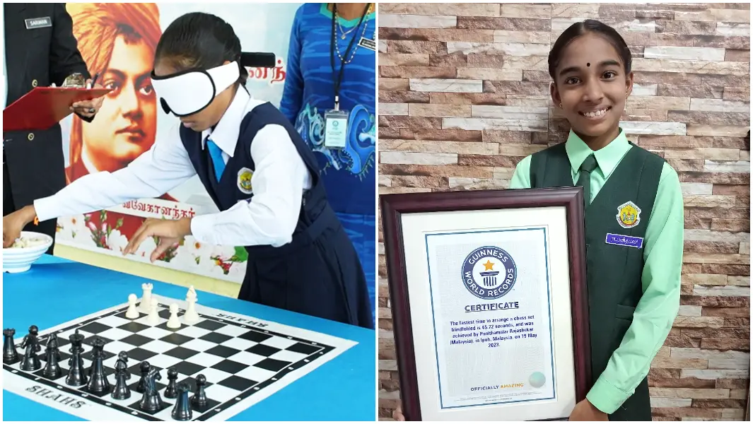 Blind Chess, An experienced player takes on an eleven year …