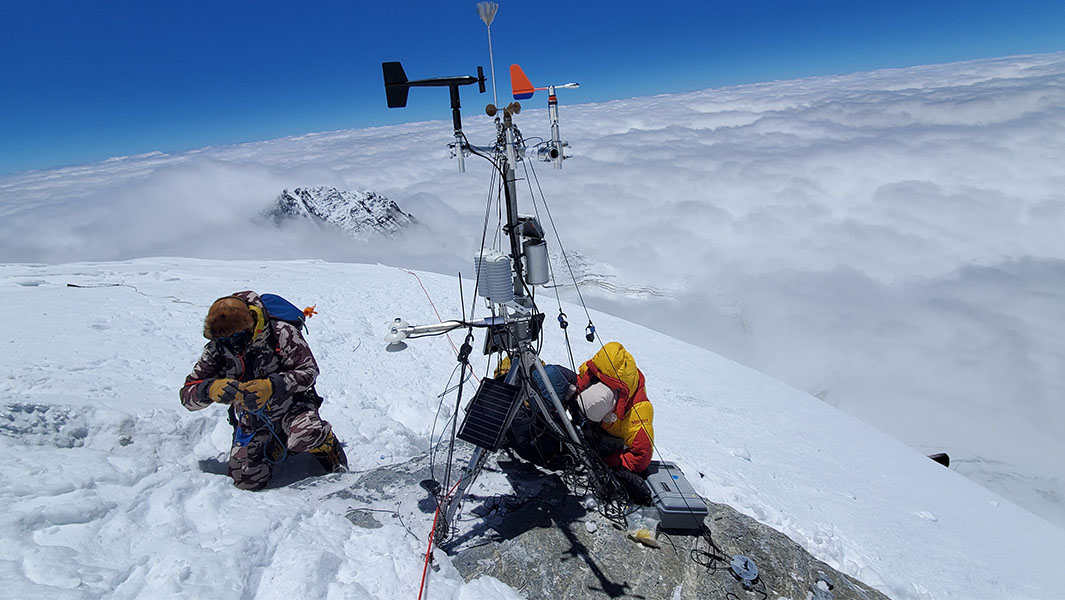 How the world's highest weather station was installed atop Everest