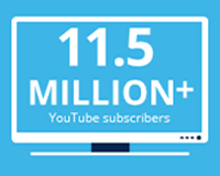 11.5 million Youtube subscribers