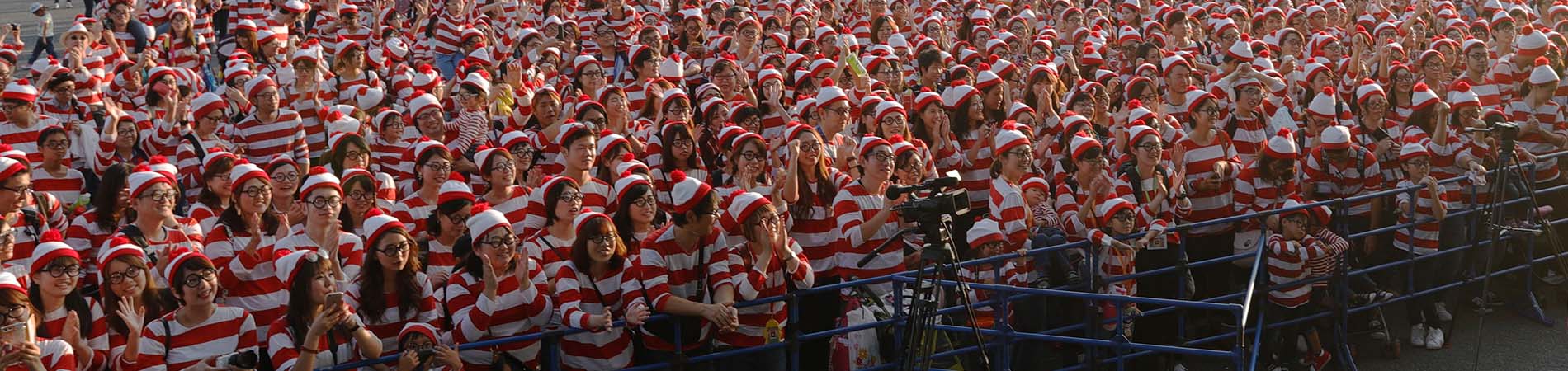 largest group of people dressed as wally