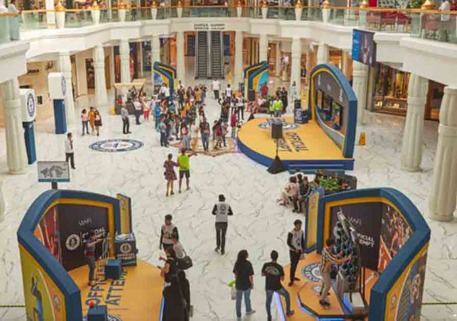 GWR pop up stands inside of a shopping centre