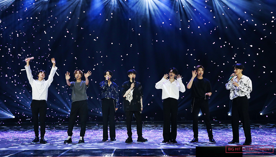 BTS Bang Con Live blue background