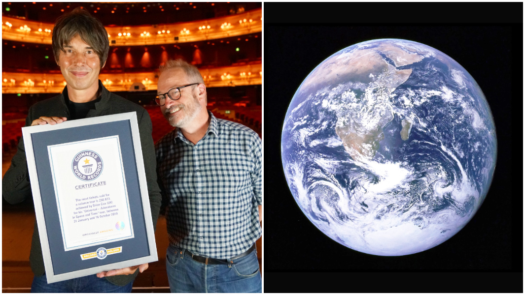 Brian with certificate and earth