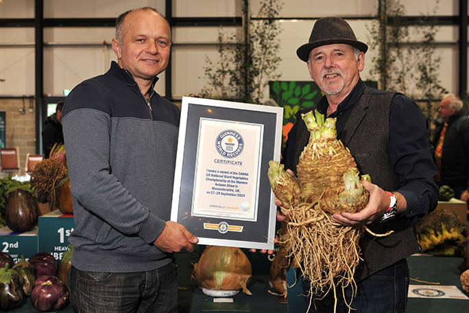heaviest celeriac, grown by Graham Barratt
