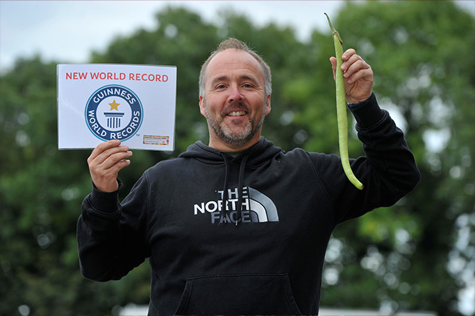 longest aubergine, grown by Dasha Edwards Chris Fowler and Kevin Fortey