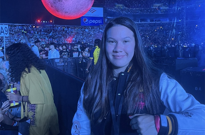 Karla at one of The Weeknd's concerts