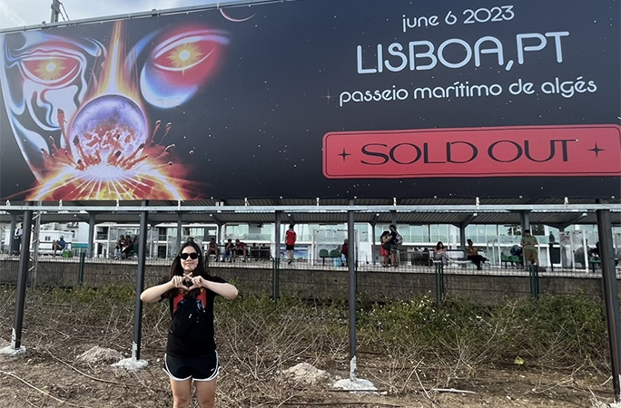 Karla at the After Hours tour in Lisbon