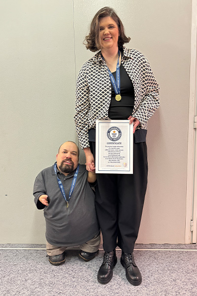 Couple with the greatest height difference