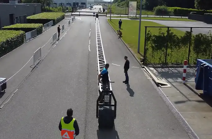 Longest bicycle viewed from above