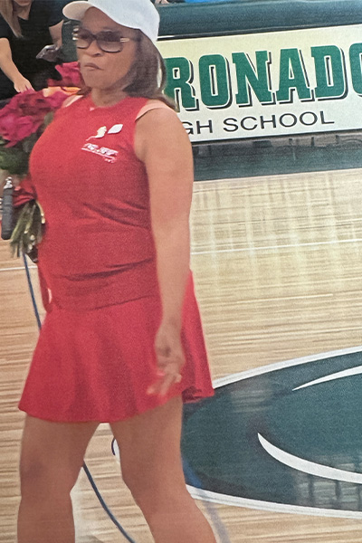 Annie at a jump rope competition