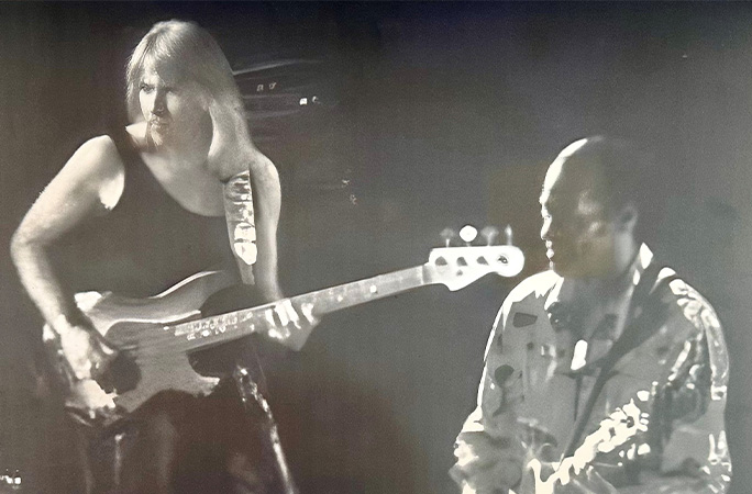 Uli on stage with Chuck Berry