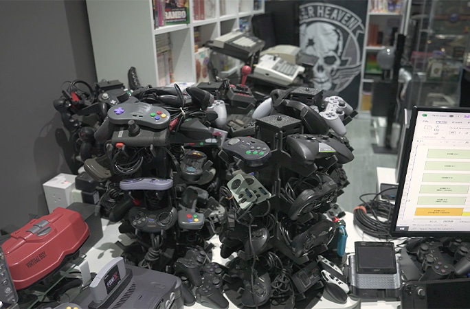 Controllers stacked up