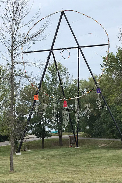 The dreamcatcher in full view