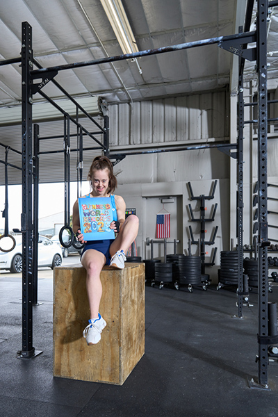 Chelsea sitting with GWR book