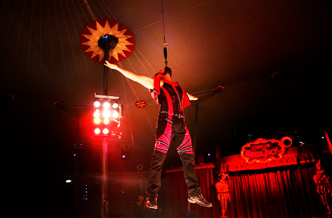 Leonardo suspended by his teeth